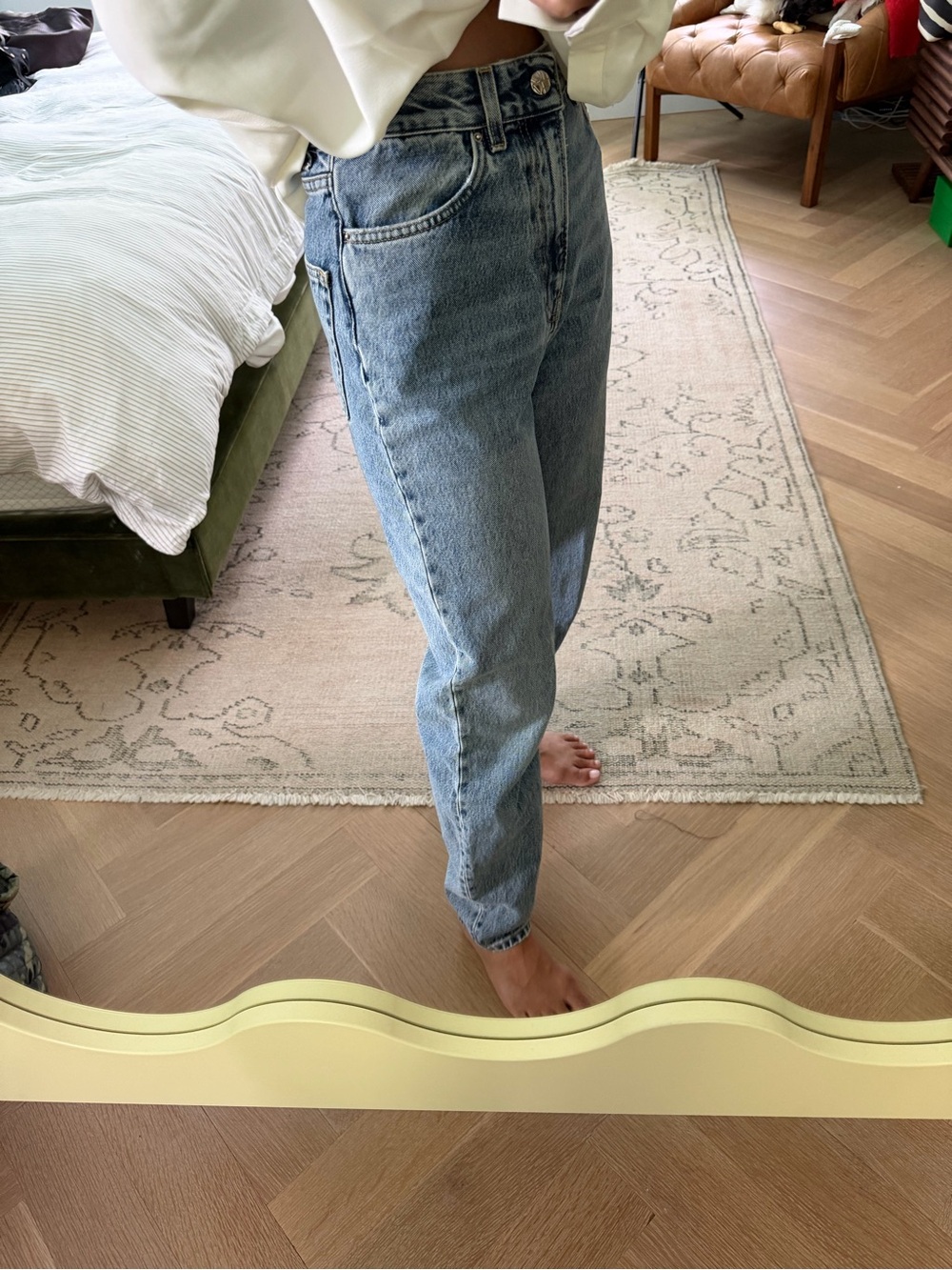 Toteme high rise straight jeans